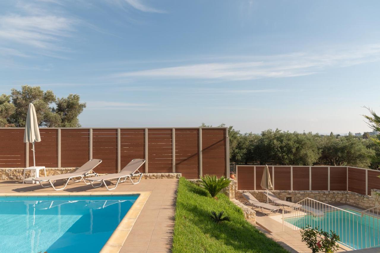 Family Villa Rousa In Rethymno With Pool, Bbq And Kids Area Loutra Extérieur photo