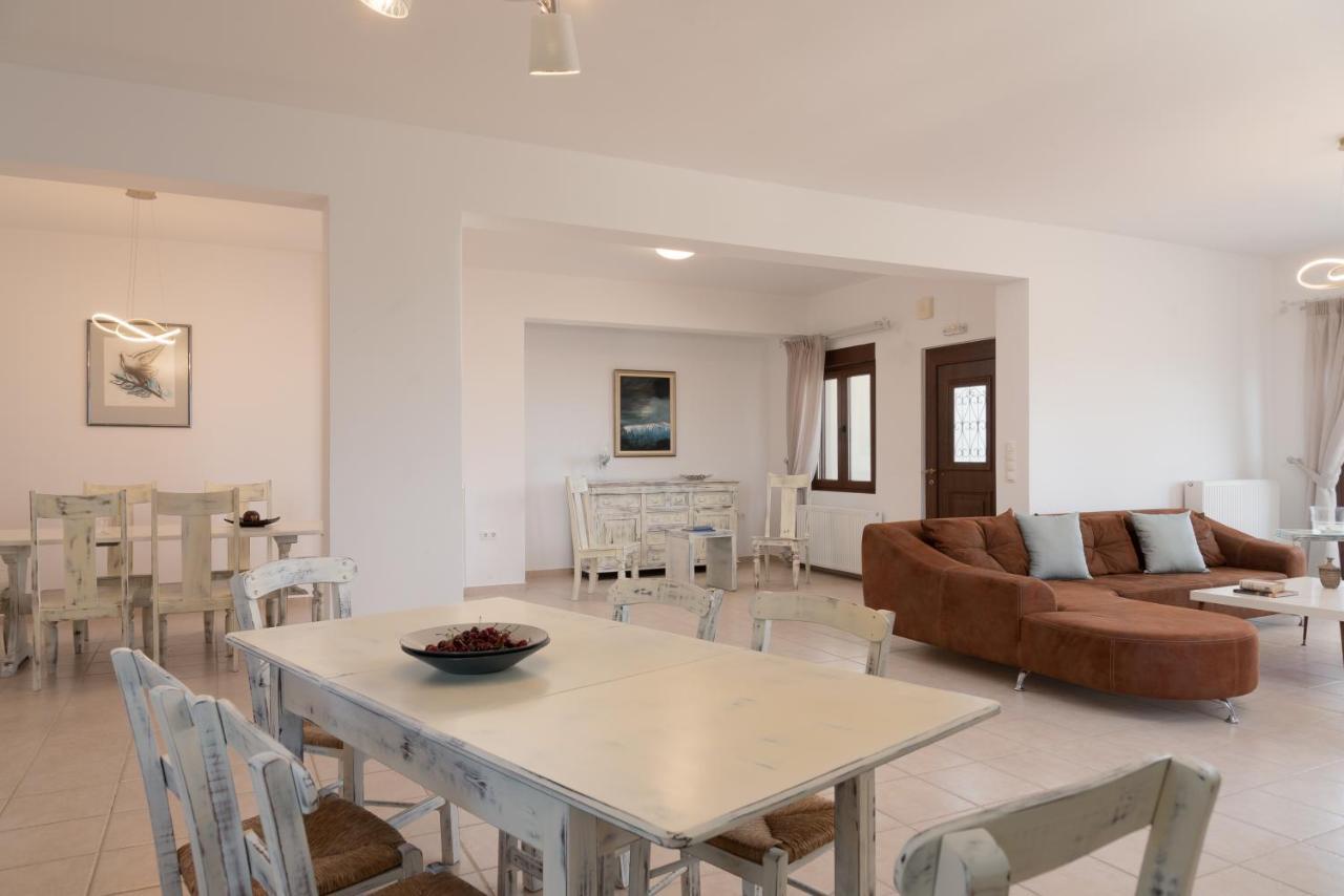 Family Villa Rousa In Rethymno With Pool, Bbq And Kids Area Loutra Extérieur photo