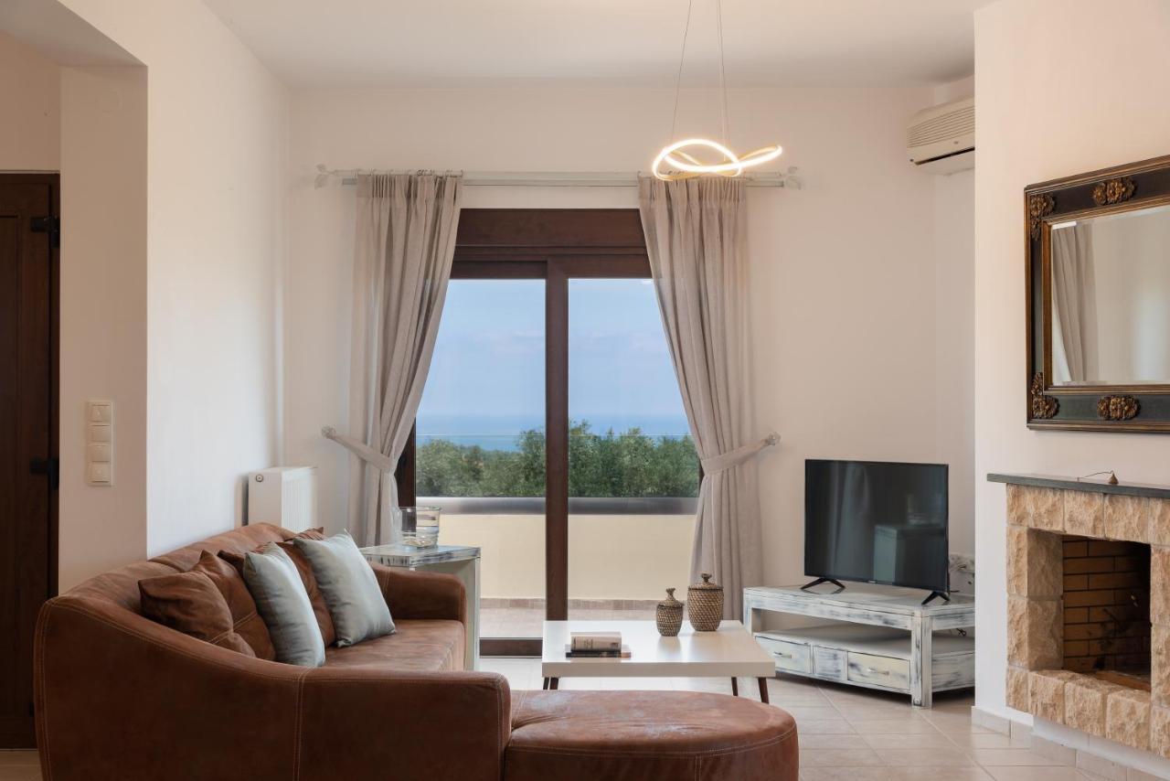 Family Villa Rousa In Rethymno With Pool, Bbq And Kids Area Loutra Extérieur photo