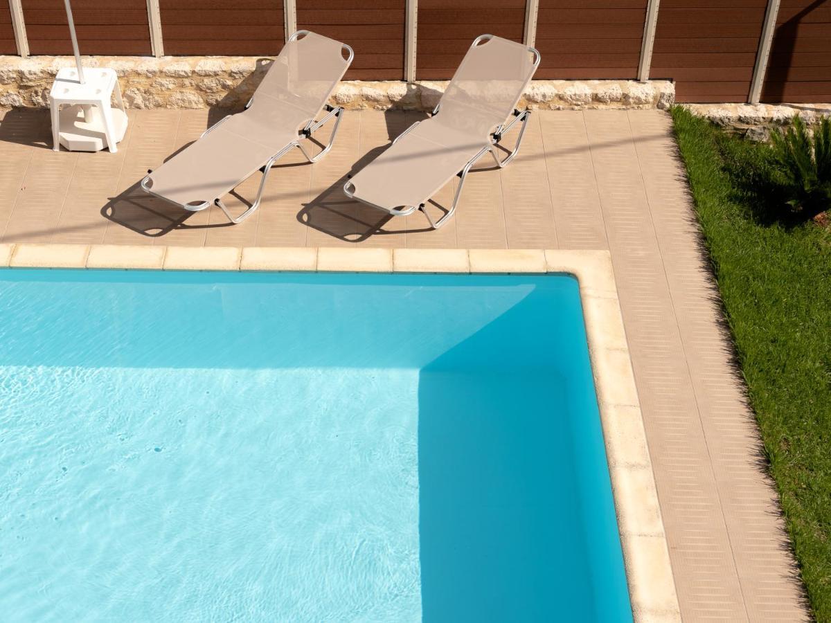 Family Villa Rousa In Rethymno With Pool, Bbq And Kids Area Loutra Extérieur photo