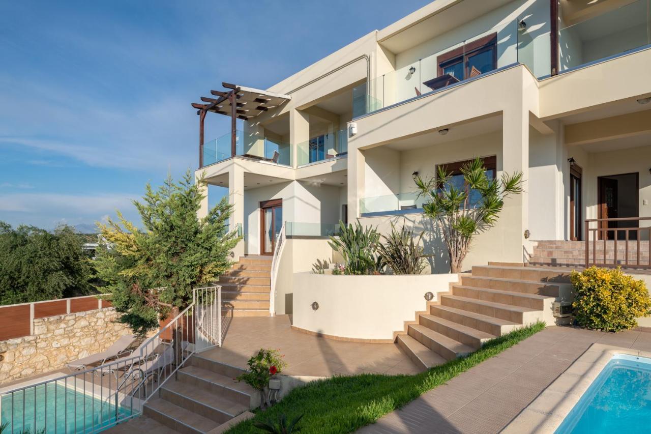 Family Villa Rousa In Rethymno With Pool, Bbq And Kids Area Loutra Extérieur photo