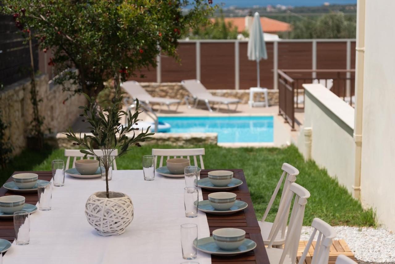 Family Villa Rousa In Rethymno With Pool, Bbq And Kids Area Loutra Extérieur photo