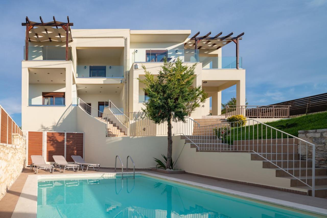 Family Villa Rousa In Rethymno With Pool, Bbq And Kids Area Loutra Extérieur photo