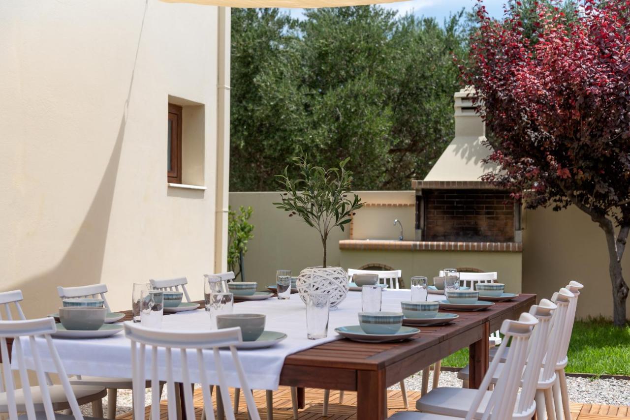 Family Villa Rousa In Rethymno With Pool, Bbq And Kids Area Loutra Extérieur photo